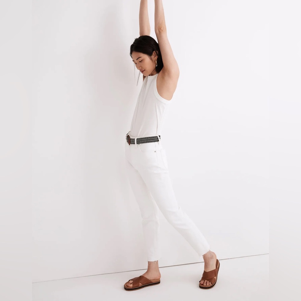 Madewell The Perfect Vintage Jean in Tile White. Size 27